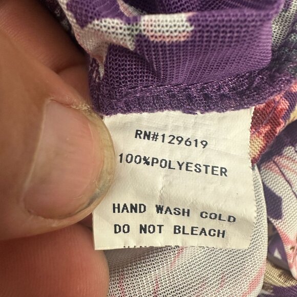 Siren Lily Maternity Floral Purple Tunic Dress Size L Lightweight - Picture 5 of 7